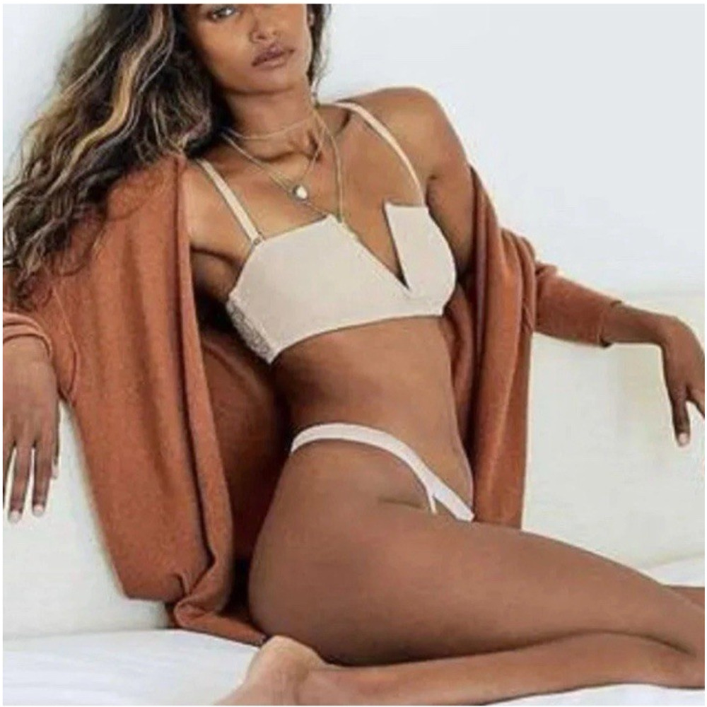 Free People Intimately Sierra Bandeau Mesh bralette dot bra-M